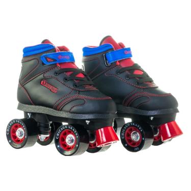 Imagem de Chicago Skate para Meninos - Patins Quádruplos Jovens Preto - Tamanho 3