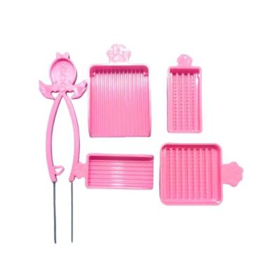 Imagem de Fenteer Kit com 5 Bandejas Organizadoras para Seleção de Miçangas Fusíveis, Ferramentas de, Fácil de Usar, Organizador de Bandejas Alinhadas, Rosa