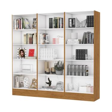 Imagem de Estante Duda 15 Prateleiras em MDP 162cm Carioca Móveis - Cinamomo