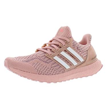 Imagem de adidas Tênis de corrida feminino Ultraboost 5.0 Alphaskin, Wonder Mauve/Cloud White/Acid Red-Pink, 34