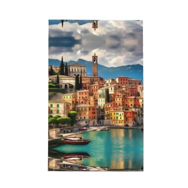 Imagem de XLLingL Lindas toalhas de cozinha de waffle com estampa italiana, panos de prato de microfibra, para decoração e limpeza de cozinha - 1 peça