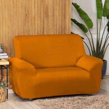Imagem de 1 Unidade De Capa de Sofá Coladinha Com Costura Reforçada Para 1, 2 ou 3 Lugares De Malha Gel Grossa (Mostarda,1 Lugar)