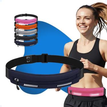 Imagem de Pochete Treino Academia Slim Corrida Fitness Porta Celular - Hxt, Azul