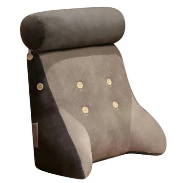 Imagem de Travesseiro de encosto em forma de animal de desenho animado, capa macia de pelúcia removível, almofada de apoio lombar para cadeira de escritório, travesseiro de leitura grande (Husky)