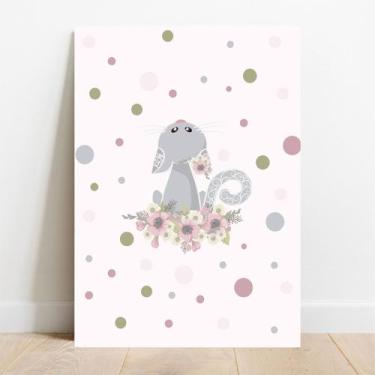 Imagem de Placa Decorativa Gatinho Poá - TaColado, 15x21cm