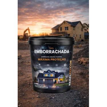 Imagem de Tinta Parede Blindada 18Kg Emborrachada Impermeável Alta Resistência -