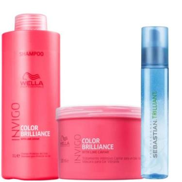 Imagem de Wella Color Brilliance Shampoo 1000ml + Mascara 500ml + Trilliant 150m