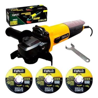 Imagem de Esmerilhadeira Angular 850w Ev850 Evald + Kit 3 Discos