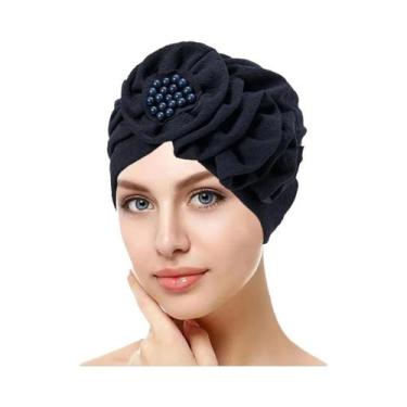 Imagem de Hijab Muçulmano Floral Em Cor Sólida Com Contas, Lenço De Cabeça Para 
