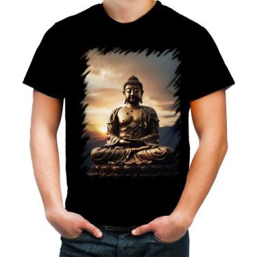 Imagem de Camiseta Colorida Estátua de Buda Iluminado Religião 18 - Kasubeck Sto