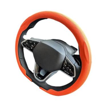 Imagem de Capa De Volante De Carro Universal Em Couro Respirável Antiderrapante 