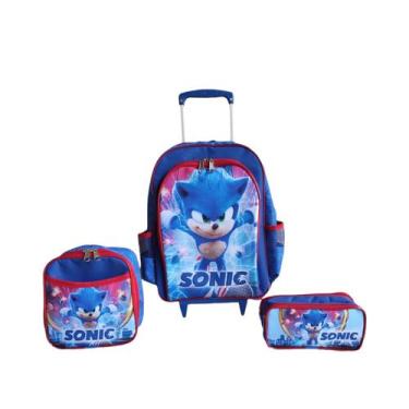 Imagem de kit mochila de rodinhas escolar infantil para meninos Patrulha Canina 