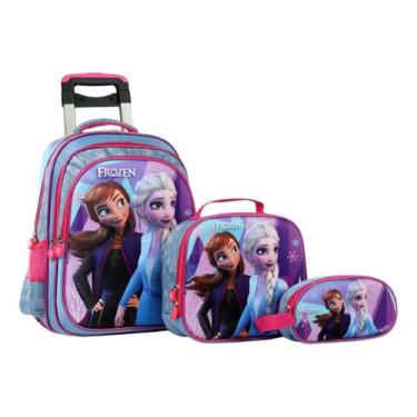 Imagem de Kit Escolar Mochila Infantil Lançamento Com Rodinhas 3 Peças - Mochila