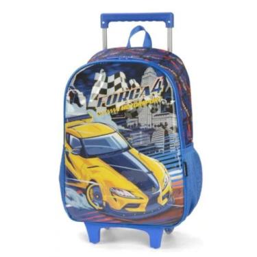 Imagem de Mochila Grande Rodinha Escolar Infantil Força 4 Azul - Lucxel
