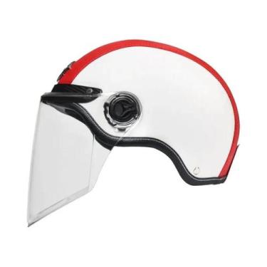 Imagem de Capacete De Couro Vintage Para Motociclistas Masculinos Com Viseira Ha