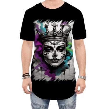 Imagem de Camiseta Longline Rainha Mexicana Dama Esqueleto 4 - Kasubeck Store®, 