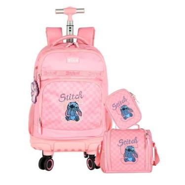 Imagem de Kit Stitch Mochila Rodas + Lancheira + Estojo Box Original - Lilo Stit