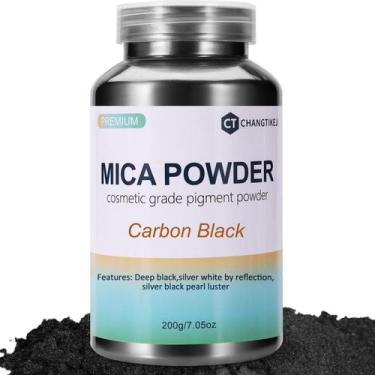 Imagem de Pó de mica CHANGTIKEJI preto carbono 200 g