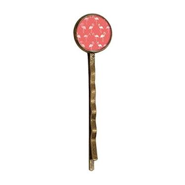 Imagem de Chapéu de cabelo estilo flamingo cor rosa retrô de metal
