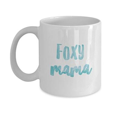 Imagem de Caneca de café branca - Caneca Foxy Mama - Caneca de café - Caneca para mamãe - Caneca para mamãe