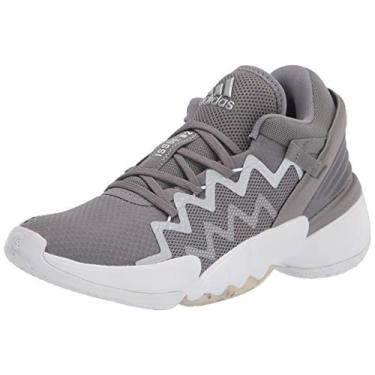Imagem de adidas Sapato de quadra unissex adulto D.o.n. edição 2, Cinza/branco/cinza, 6.5