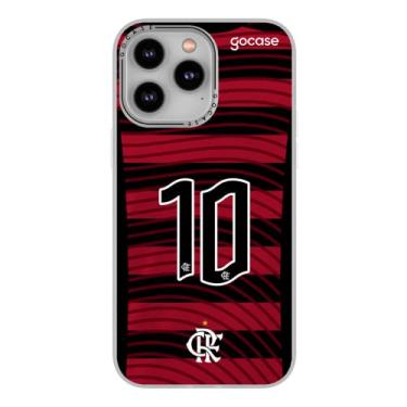 Imagem de Capa Deluxe Slim Fosca Gocase Compatível com iPhone 14 Pro Max (6.7 Pol) (Flamengo Uniforme 2022)