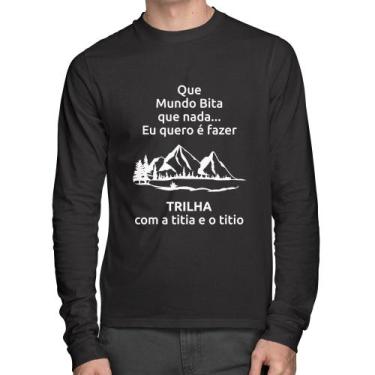 Imagem de Camiseta Algodão Trilha Com A Titia E O Titio Trekking Manga Longa - F