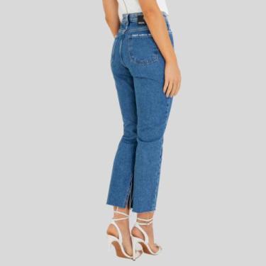 Imagem de Calça Loose Fit Jeans Feminina Azul - Visual Jeans