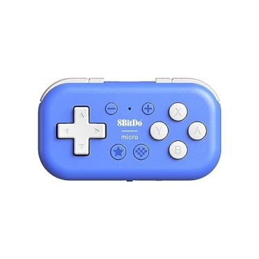 Imagem de Nargos 8BitDo Micro Bluetooth Tamanho Mini Controlador para Nitendo Switch, Windows, Android e MacOS (Azul Micro)