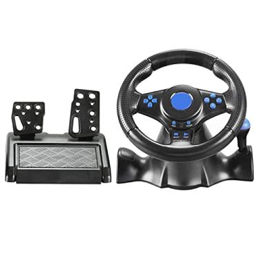 Imagem de SZYUYU【Upgraded Racing Steering Wheel with Pedals/Paddles Shifter and Vibration for PS4/ PS3/ XBOX One/XBOX 360/Switch/Android/PC Adapter