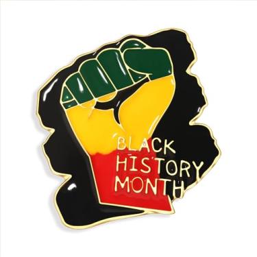 Imagem de Broches africanos para mulheres broche de juneteenth esmalte preto história africana mapa broches preto rainha poder punho lapela alfinetes preto história mês juneteenth acessórios joias africanas