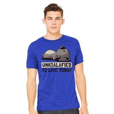 Imagem de TeeFury - Unkoalified to Live Today - Camiseta masculina animal, Turquesa, 4G