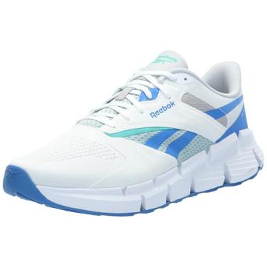 Imagem de Reebok Tênis adulto unissex Zig Dynamica 5, Branco/azul cinético/cinza 1, 12.5 Women/11 Men