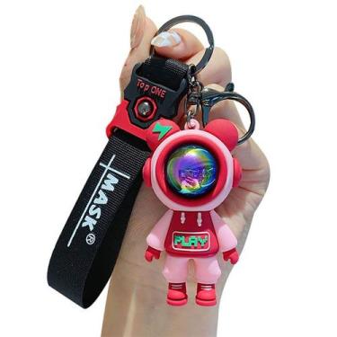 Imagem de Chaveiro Emborrachado Urso Astronauta Relâmpago Play Mask TopOne Com G