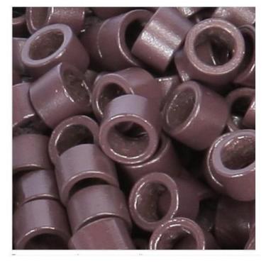 Imagem de Micro Link Anéis Sem Silicone Megahair Castanho Claro 500Und - C&C Sho