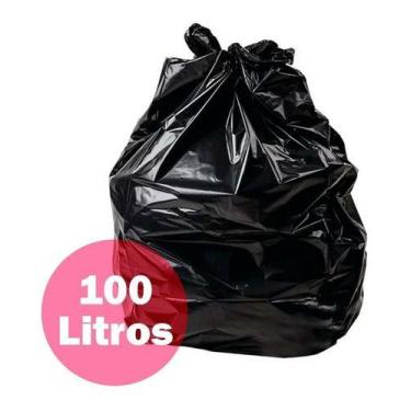 Imagem de Saco De Lixo Preto 100 Litros - 100 Unidades - HIGIPACK