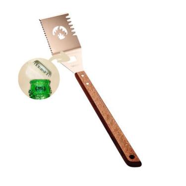 Imagem de Espátula Multifuncional com Serrilha Churrasco em Aço Inox e Cabo de M