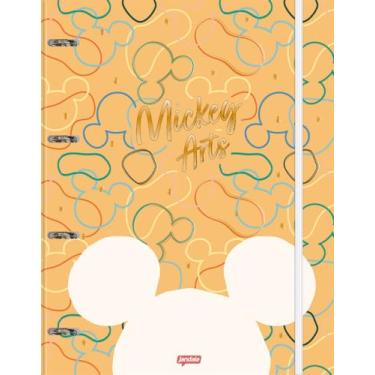 Imagem de Jandaia - Caderno Argolado Cartonado Universitário Mickey Arts 80 folhas