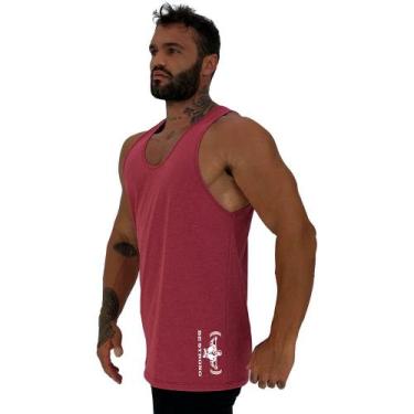 Imagem de Regata Cavada Estampa Lateral Masculina MXD Conceito Be Strong, Vermel