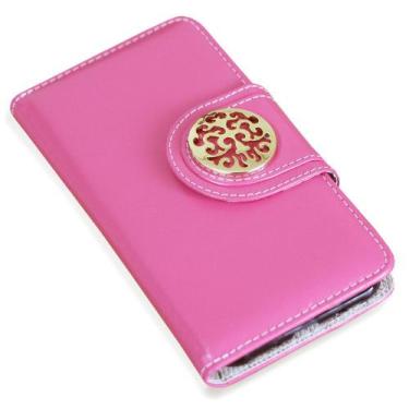 Imagem de Capa carteira couro johari pink para samsung a24 4g a245 - CELLWAY