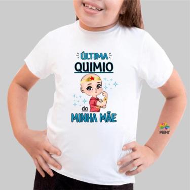 Imagem de Camiseta Infantil Última Quimio da Minha Mãe Est. Mulher Maravilha - Q