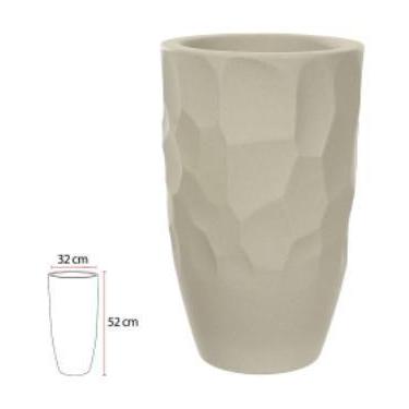 Imagem de Vaso Luna Conico Granito Cimento 52cm - FLORESCER DECOR