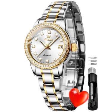 Imagem de Relógio Feminino OLEVS Diamond - Mecânico Automático Two Tone