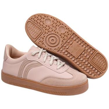 Imagem de Tênis Casual Feminino Leve Confortável  Castelly Calçados, Nude, 35