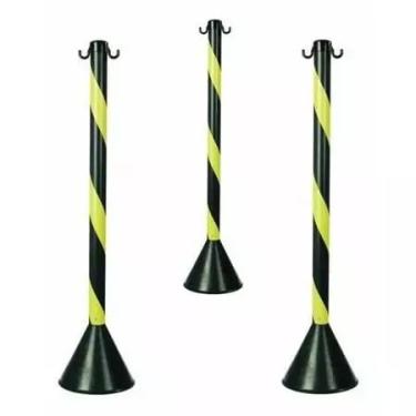 Imagem de Pedestal Organizador De Filas - Kit 5 Pedestais - Corrente com 10 Metros