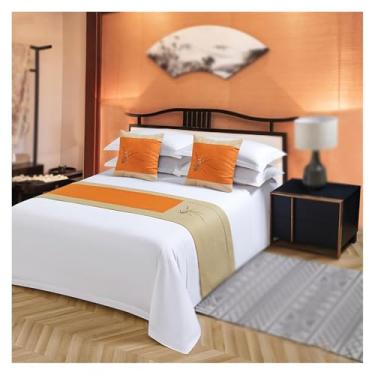 Imagem de Cachecol de corredor de cama de hotel, mantas de cama de luxo para os pés da cama, colchas modernas, decoração de cama, toalha de cauda, confortável, proteção de cama para solteiro, queen king,