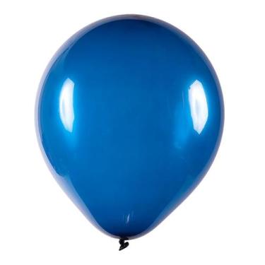 Imagem de Balão de Festa Redondo Profissional Látex Liso - Azul Marinho - Art-La