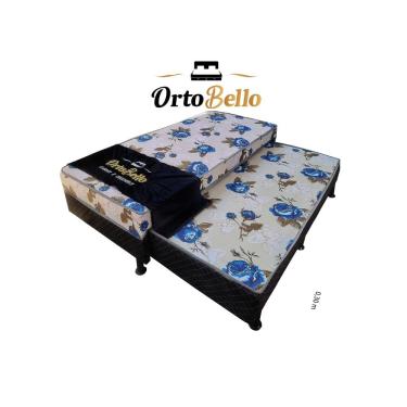 Imagem de Cama Box Solteiro Com Auxiliar Conjugado Itália Espuma D23 - Ortobello