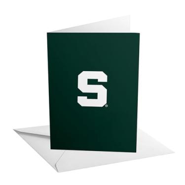 Imagem de Desert Cactus Michigan State University Cartão comemorativo Spartans MSU Single Folded Cardstock com Envelope Party Celebration (Design C)
