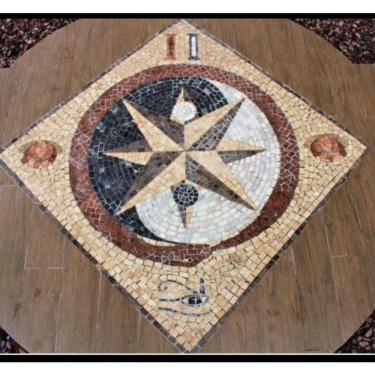 Imagem de Piso Maçom Em Mosaico I Tamanho 80cm